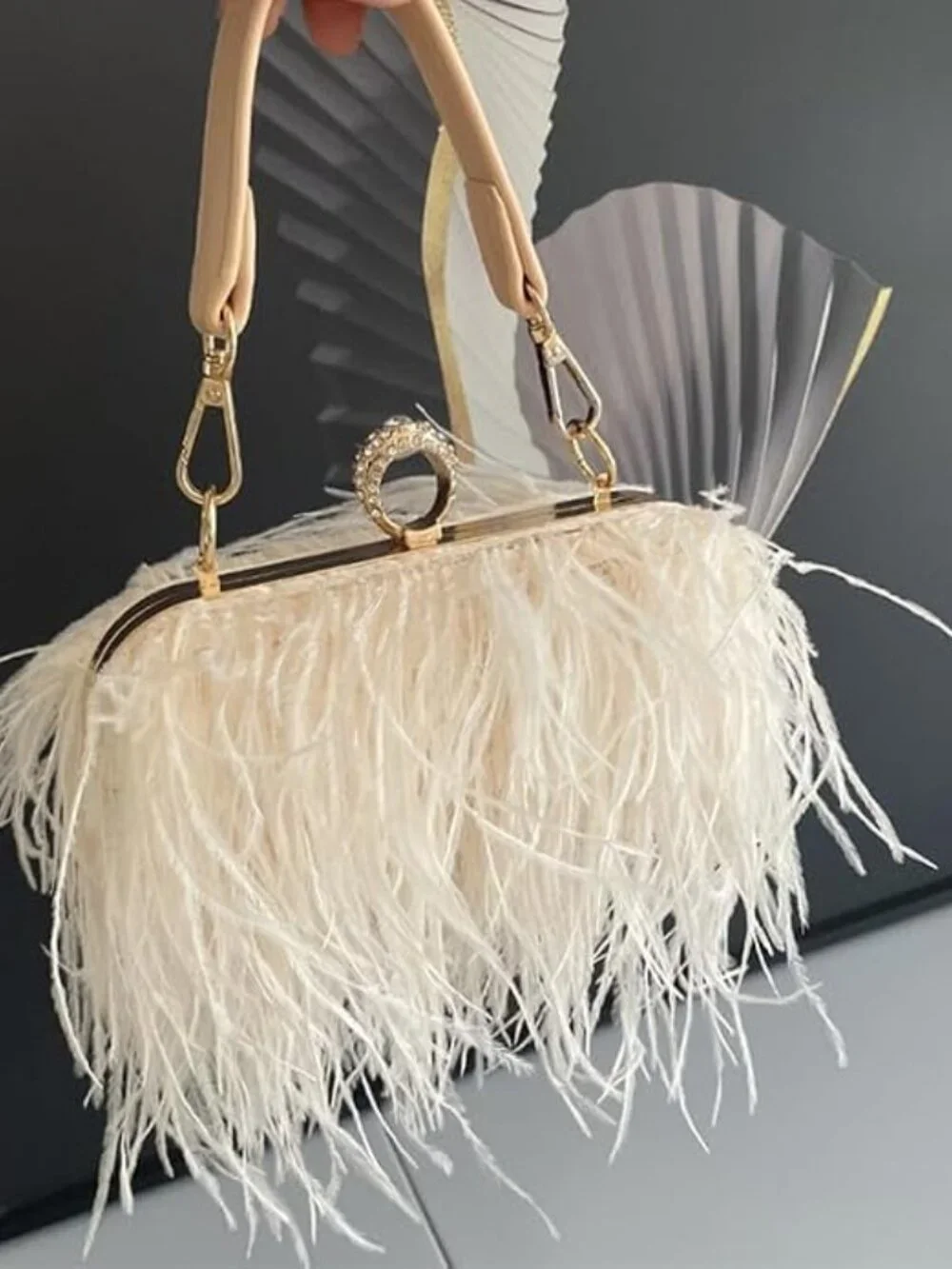 Ostrich Feather Purse